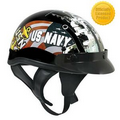 Outlaw Glossy Motorcycle Half Helmet / Licensed U.S. Navy Graphics